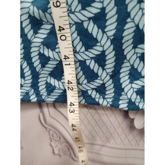 NWOT LuLa Roe Dress Women's SZ L Casual Nautical Rope Pattern Blue Shift Beachy - Picture 14 of 16